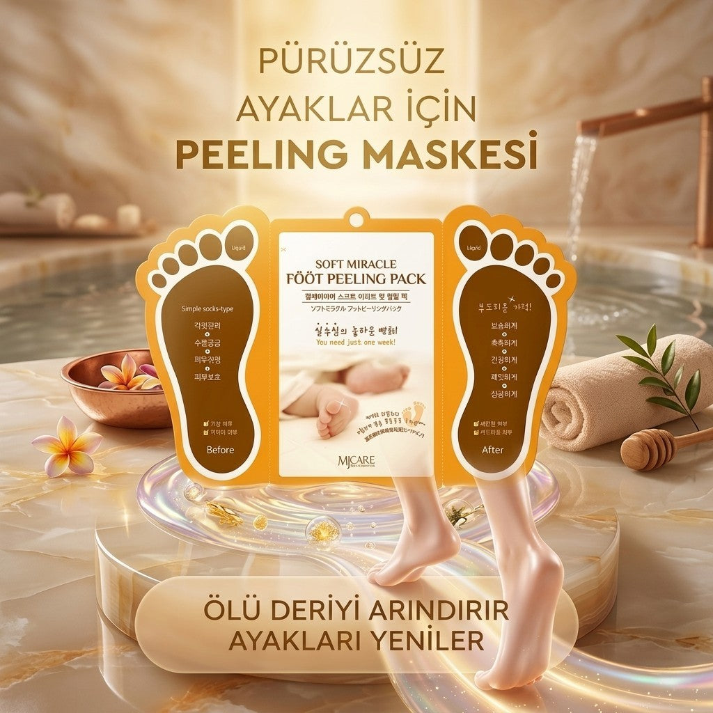 Menta & Co. Çatlak ve Nasır Giderici Yenileyici Ayak Peeling Maskesi & Bakım Seti